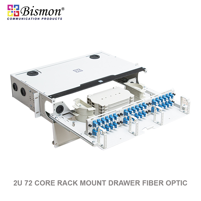 72-Core-2U-Rack-mount-drawer-fiber-optic-ST-SC-FC-LC-กล่องเปล่า